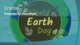  Presentation with sustainability - Presentation theme consisting of composition-of-earth-day-text background and a teal colored foreground
