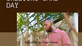  Presentation with electronic card - Presentation theme consisting of composition-of-electronic-greeting-card background and a  colored foreground