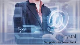  Presentation with digital image processing - Audience pleasing PPT layouts consisting of composition-of-email-digital-icon backdrop and a teal colored foreground