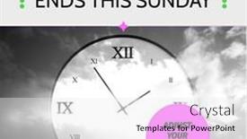  Presentation with end - Presentation theme enhanced with composition-of-end-of-daylight background and a  colored foreground