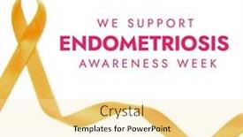  Presentation with endometriosis - Theme having composition-of-endometriosis-awareness-week background and a  colored foreground