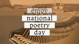  Presentation with poetry - Slide set with composition-of-enjoy-national-poetry background and a coral colored foreground