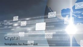  Presentation with digital image processing - Audience pleasing presentation consisting of composition-of-envelope-icons backdrop and a  colored foreground