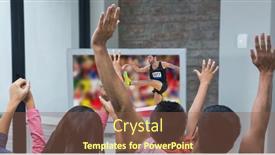  Presentation with athletics - Presentation having composition-of-family-of-sports background and a violet colored foreground