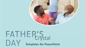  Presentation with grandfather - Theme featuring composition-of-father-s-day background and a sky blue colored foreground