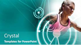  Presentation with connections - Presentation consisting of composition-of-female-athlete background and a teal colored foreground