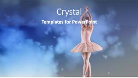  Presentation with fitness dance - PPT layouts consisting of composition-of-female-ballet-dancer background and a teal colored foreground