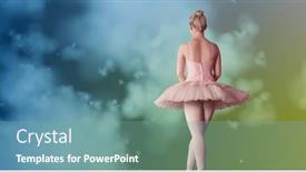  Presentation with fitness dance - Presentation theme with composition-of-female-ballet-dancer background and a seafoam green colored foreground