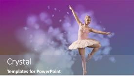  Presentation with fitness dance - Presentation featuring composition-of-female-ballet-dancer background and a light blue colored foreground
