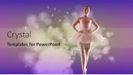  Presentation with fitness dance - Presentation consisting of composition-of-female-ballet-dancer background and a mint green colored foreground