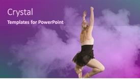  Presentation with fitness dance - Slides having composition-of-female-ballet-dancer background and a violet colored foreground