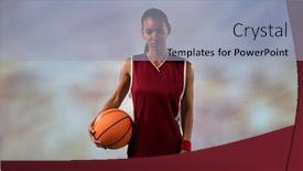  Presentation with basketball female - 
