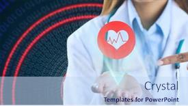  Presentation with digital image processing - Presentation theme featuring composition-of-female-doctor-using background and a light blue colored foreground