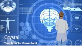  Presentation with virtual - Presentation theme having composition-of-female-doctor-using background and a teal colored foreground