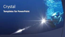  Presentation with swimmer - Slide deck featuring composition-of-female-swimmer-turning background and a ocean colored foreground