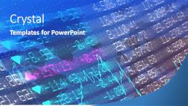  Presentation with blue financial - Presentation theme with composition-of-financial-data-processing background and a cobalt blue colored foreground