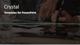  Presentation with diverse business people - Theme featuring composition-of-financial-data-processing background and a wine colored foreground