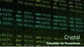  Presentation with processing - Presentation theme having composition-of-financial-data-processing background and a wine colored foreground