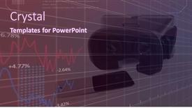  Presentation with processing - Slide set enhanced with composition-of-financial-data-processing background and a  colored foreground