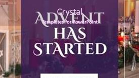  Presentation with advent - Presentation theme consisting of composition-of-first-day background and a violet colored foreground