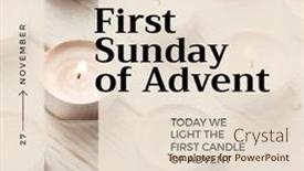  Presentation with advent - Theme featuring composition-of-first-day background and a lemonade colored foreground