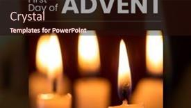  Presentation with advent - Slides featuring composition-of-first-day background and a wine colored foreground