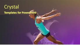  Presentation with active lifestyle - PPT layouts consisting of composition-of-fit-caucasian-woman background and a tawny brown colored foreground