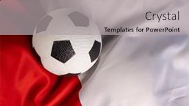  Presentation with movement - Presentation theme featuring composition-of-football-over-national background and a light gray colored foreground