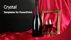  Presentation with bright - Beautiful theme featuring composition of frame and wine backdrop and a  colored foreground