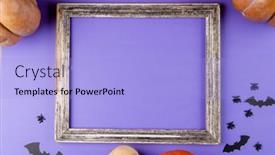  Presentation with halloween frame - PPT theme featuring composition-of-frame-with-copy background and a light blue colored foreground