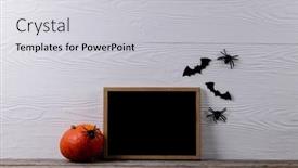  Presentation with halloween frame - Theme featuring composition-of-frame-with-copy background and a light gray colored foreground