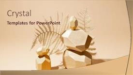  Presentation with stones - Presentation design having composition-of-geometric-wooden-balancing background and a lemonade colored foreground