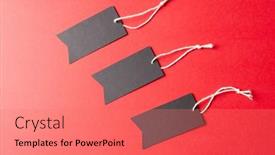  Presentation with space - PPT layouts with composition-of-gift-tags background and a coral colored foreground