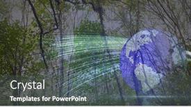  Presentation with green technology - Colorful PPT layouts enhanced with composition-of-globe-with-green backdrop and a gray colored foreground