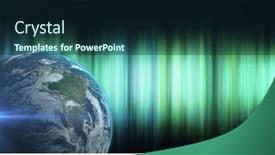  Presentation with globe - Presentation theme with composition-of-globe-with-light background and a navy blue colored foreground