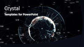 Presentation with black technology - Theme enhanced with composition-of-globe-with-network background and a black colored foreground