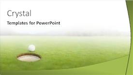  Presentation with golf course - Presentation theme featuring composition-of-golf-ball background and a white colored foreground