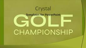  Presentation with sports golf - PPT layouts having composition-of-golf-championship-text background and a gold colored foreground