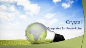  Presentation with green planet - Presentation theme featuring composition-of-green-planet-earth background and a sky blue colored foreground