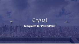  Presentation with digital image - Presentation theme consisting of composition-of-green-spots-over background and a ocean colored foreground