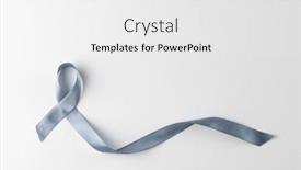  Presentation with awareness - Presentation theme featuring composition-of-grey-ribbon background and a white colored foreground