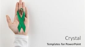  Presentation with mental healthcare - Presentation theme enhanced with composition-of-hand-holding-green background and a white colored foreground