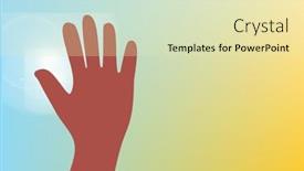  Presentation with pattern - Slide deck consisting of composition-of-hand-icon-over background and a soft green colored foreground