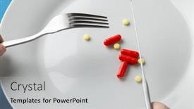  Presentation with holding hands - PPT theme with composition-of-hands-holding-fork background and a light gray colored foreground