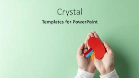  Presentation with kidney medical - Presentation with composition-of-hands-holding-kidney background and a soft green colored foreground