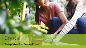  Presentation with gardening - Slides having composition-of-happy-arbor-day background and a yellow colored foreground