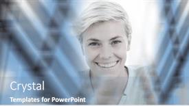  Presentation with business success - Slides consisting of composition-of-happy-caucasian-businesswoman background and a seafoam green colored foreground