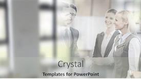  Presentation with global partnership - Presentation theme having composition-of-happy-diverse-business background and a soft green colored foreground