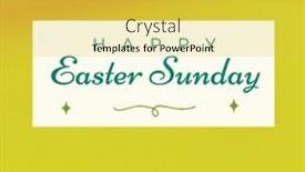  Presentation with happy image - Presentation design enhanced with composition-of-happy-easter-sunday background and a yellow colored foreground