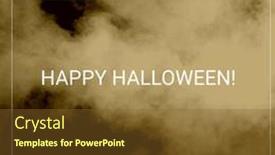  Presentation with happy image - Presentation theme featuring composition-of-happy-halloween-text background and a tawny brown colored foreground